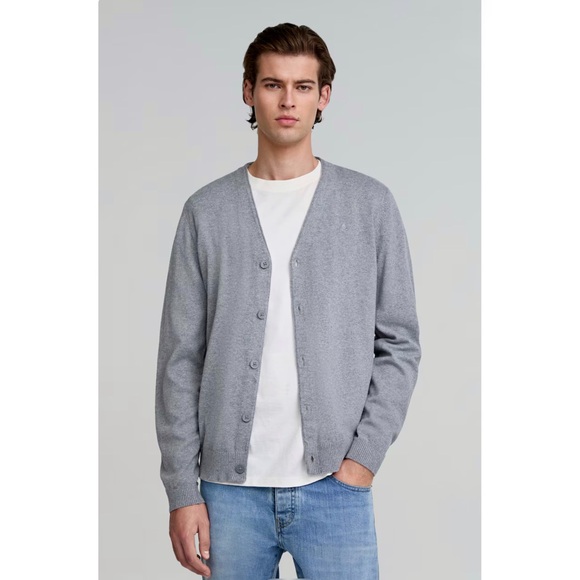 NWT Scalpers Knit Cardigan in Mottled Grey Sz Small